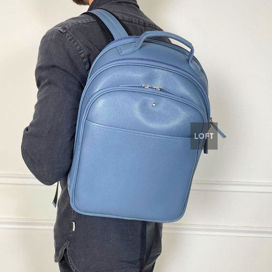 Montblanc Sartorial Small Backpack Denim Blue