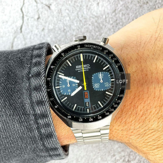 Seiko "Bullhead" Chronograph 6138-0040 Black/Blue 44 mm