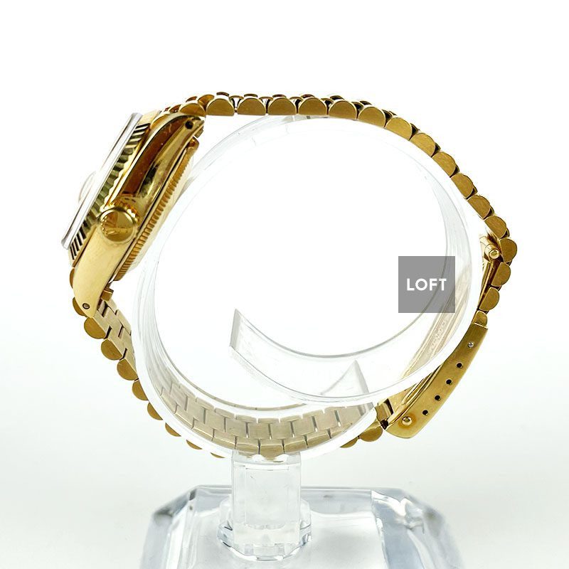 Rolex Lady-Datejust 26 Gold President Linen Dial