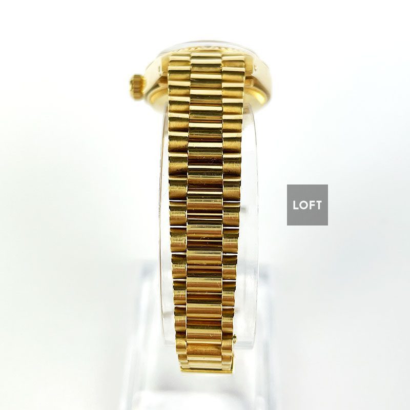 Rolex Lady-Datejust 26 Gold President Linen Dial