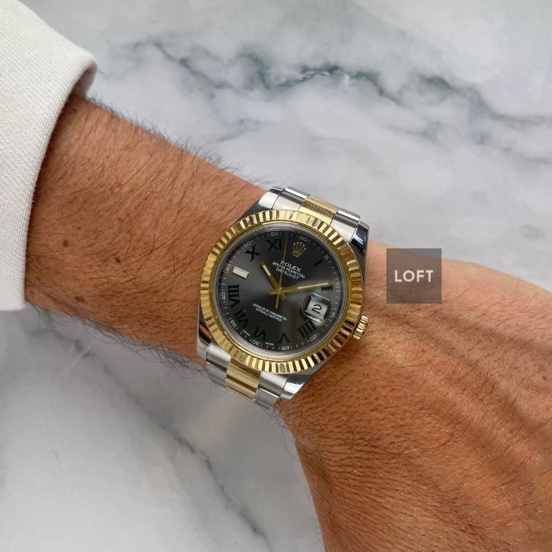Rolex Datejust II Slate Roman Wimbledon 41 mm