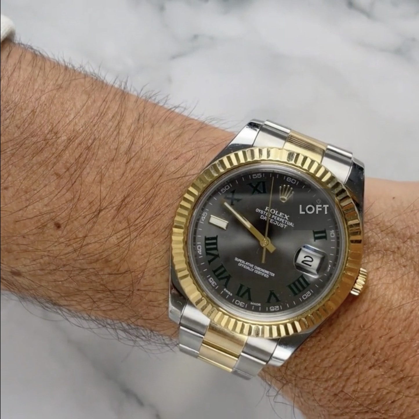 Rolex Datejust II Slate Roman Wimbledon 41 mm