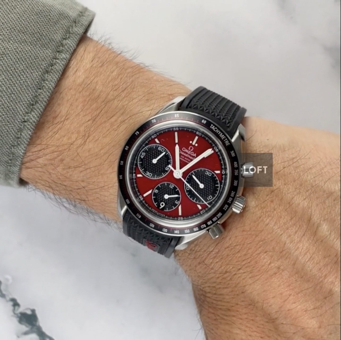 Omega Speedmaster Racing Chronograph Red Dial 40 mm