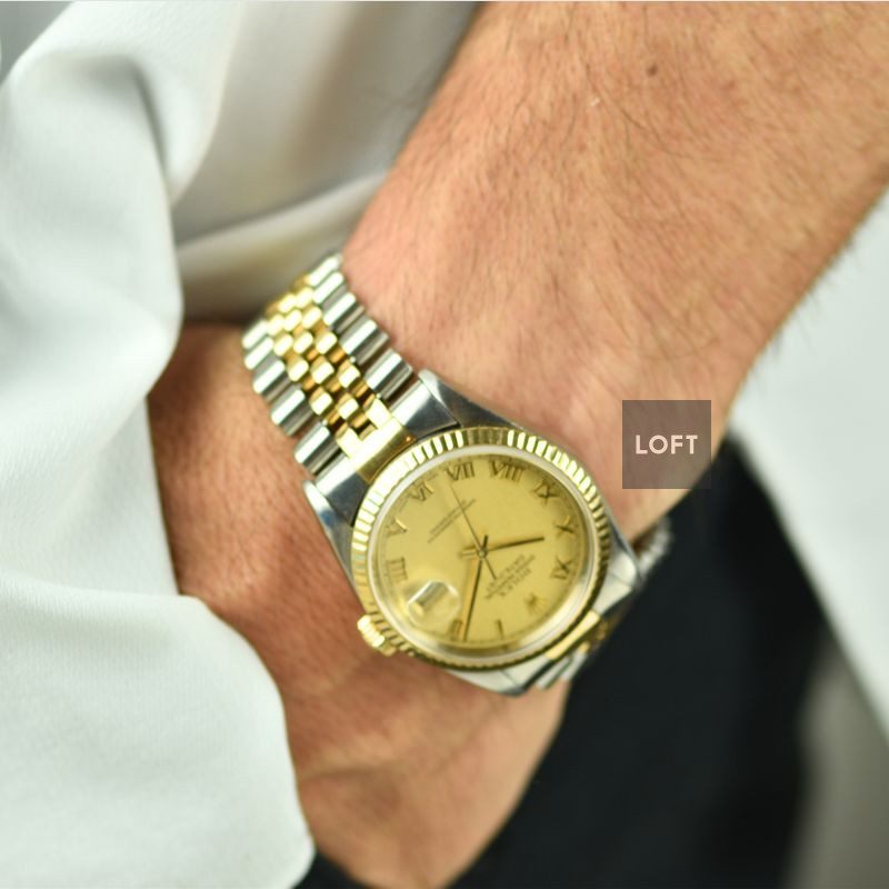 Rolex Datejust 36 Ref. 16233 Acero/Oro Champagne Roman Dial