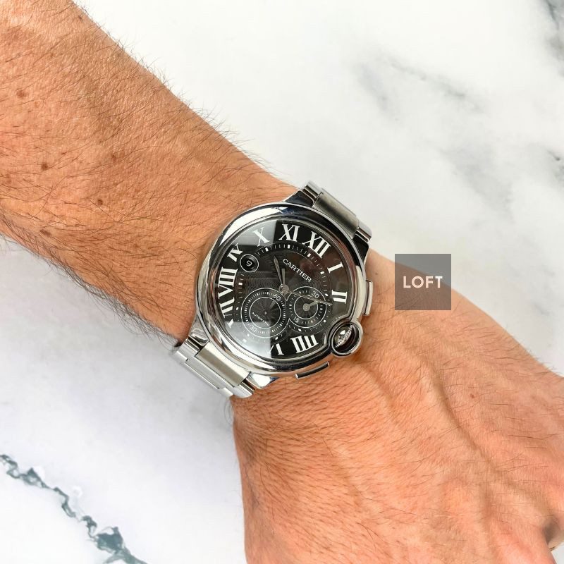 Cartier Ballon Bleu Automatic Chronograph Black Dial 44 mm
