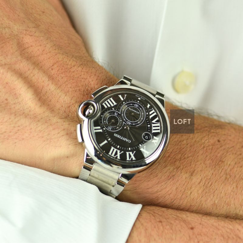 Cartier Ballon Bleu Automatic Chronograph Black Dial 44 mm