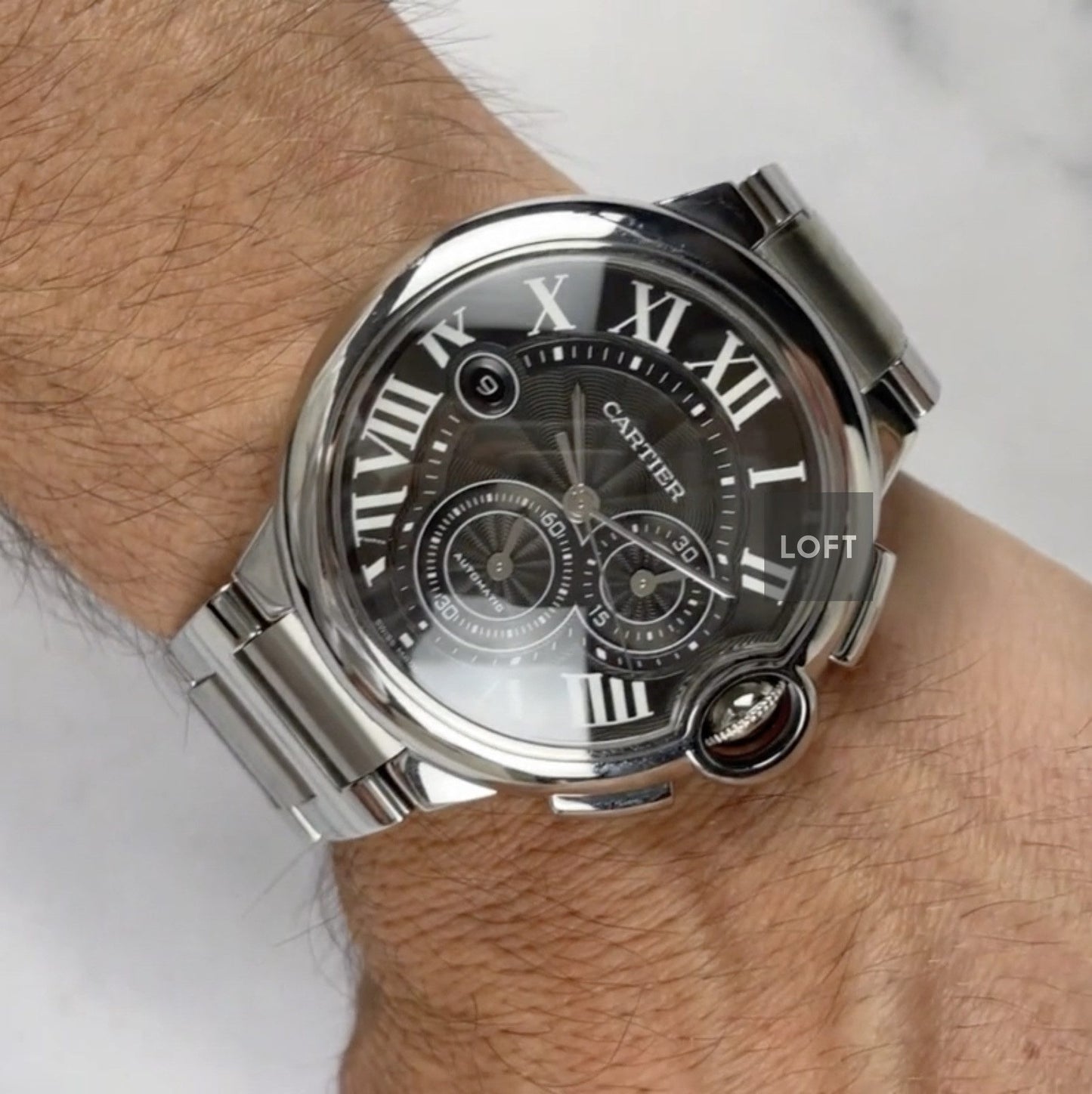 Cartier Ballon Bleu Automatic Chronograph Black Dial 44 mm