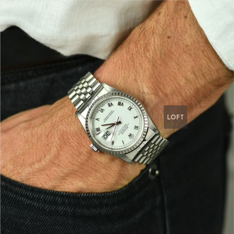 Rolex Datejust 36 Ref. 16220 White Roman Jubilee