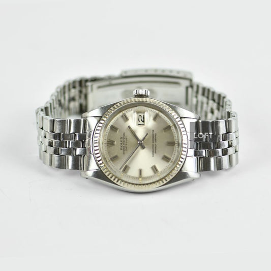 Rolex Datejust 1601 Silvered Dial Fluted Bezel 1968 36 mm