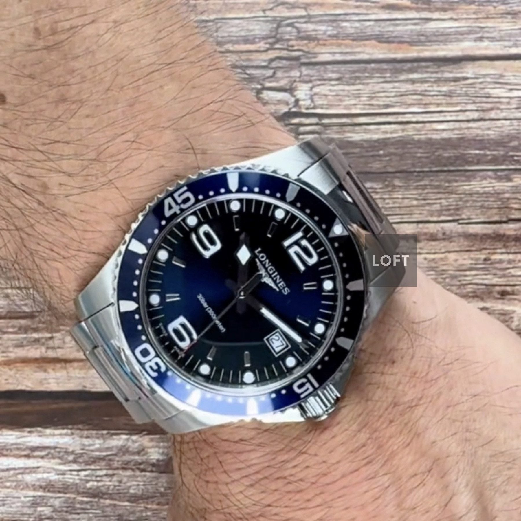 Longines HydroConquest Quartz 300 m Blue Dial 41 mm