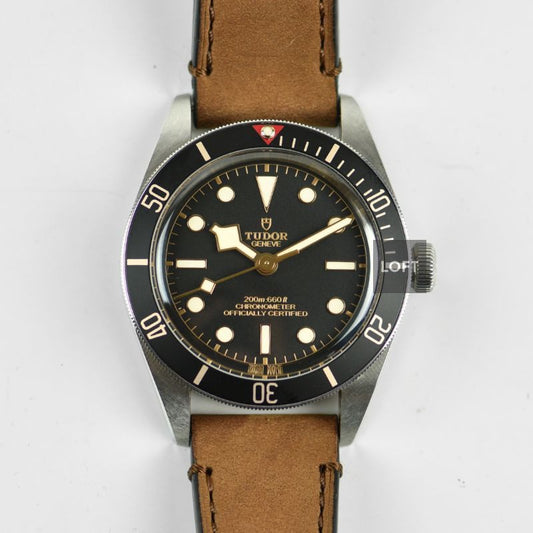 Tudor Black Bay 58 Black/Gilt Leather Strap 39 mm