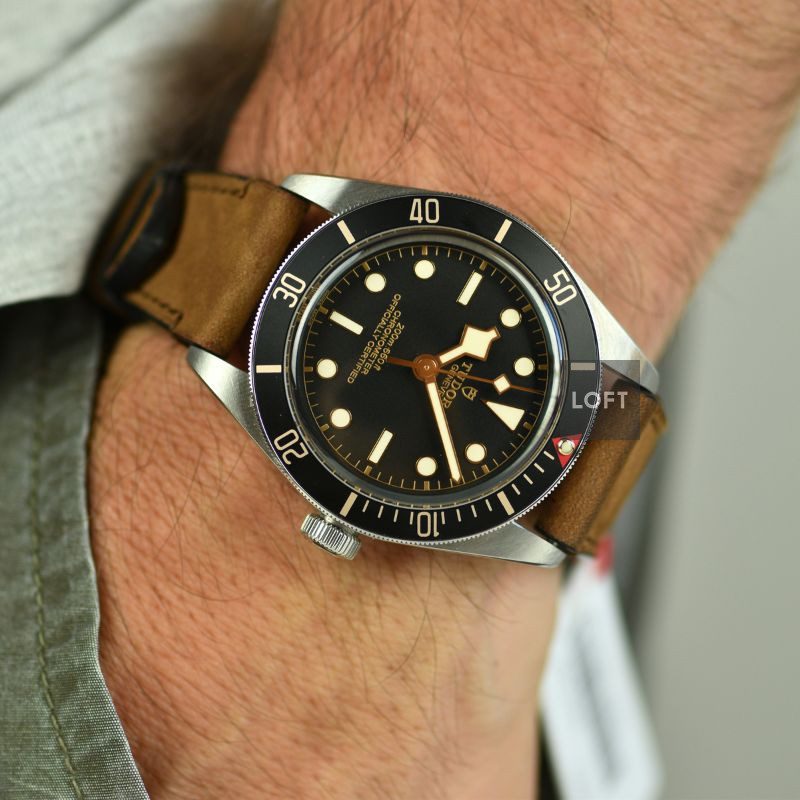 Tudor Black Bay 58 Black/Gilt Leather Strap 39 mm