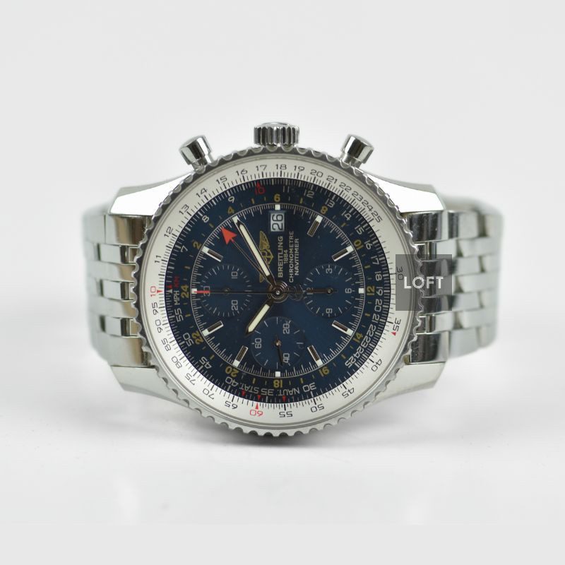 Breitling Navitimer World 46 GMT Chronograph Blue Dial