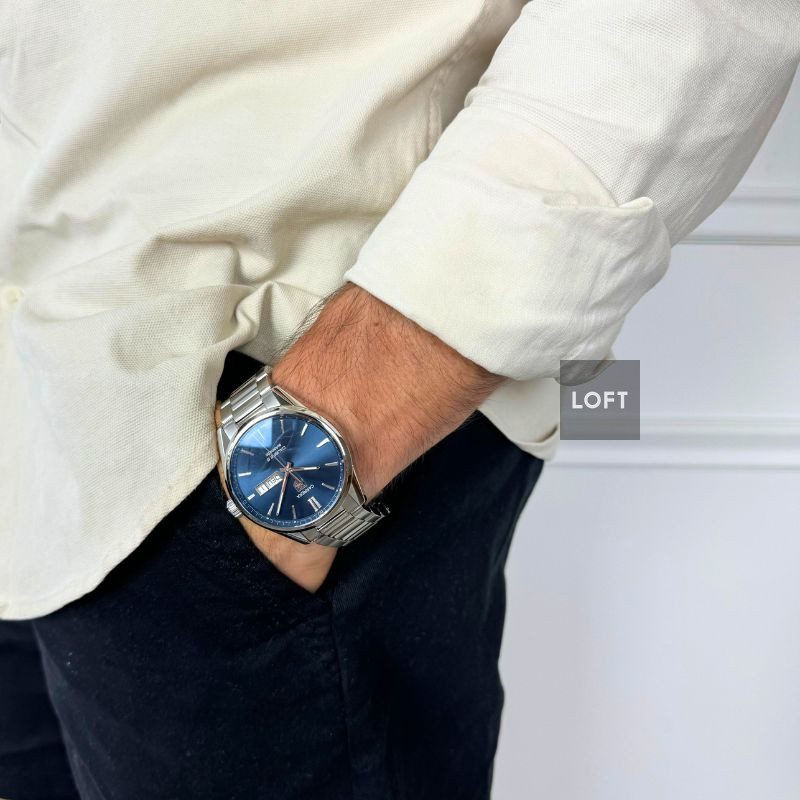 TAG Heuer Carrera Calibre 5 Automatic Blue Dial Day Date 41 mm