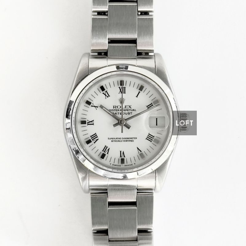 Rolex Midsize Datejust Ref. 68240 White Roman Dial 31 mm