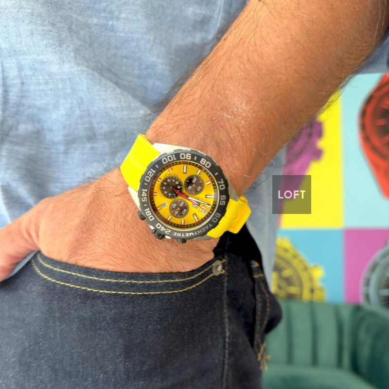 TAG Heuer Formula 1 Quartz Chronograph Yellow Dial 43 mm