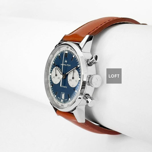 Hamilton Intra-Matic Auto Chrono Blue Dial Panda 40 mm