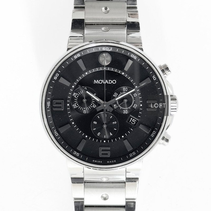 Movado SE Pilot Quartz Chronograph Black Dial 42 mm