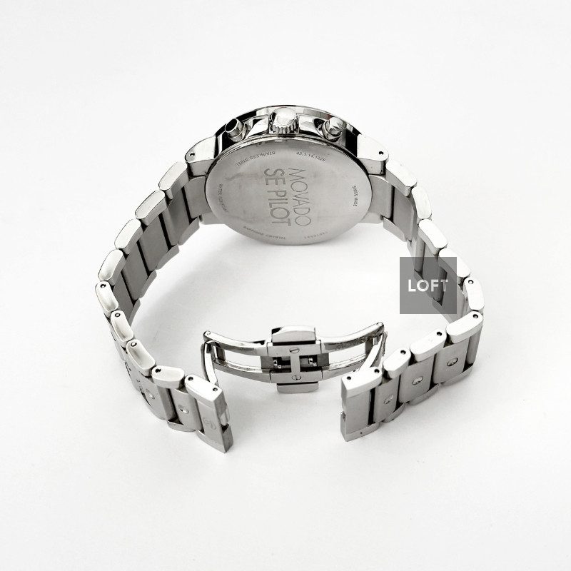 Movado SE Pilot Quartz Chronograph Black Dial 42 mm