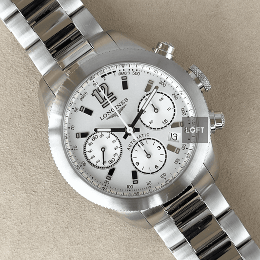 Longines GrandeVitesse Automatic Chronograph Silver 42 mm