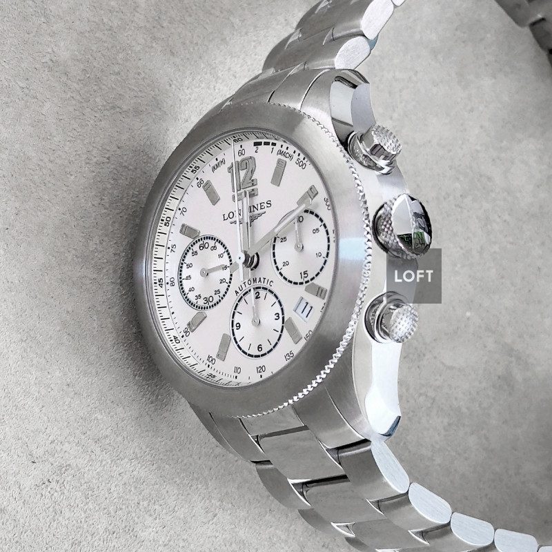 Longines GrandeVitesse Automatic Chronograph Silver 42 mm