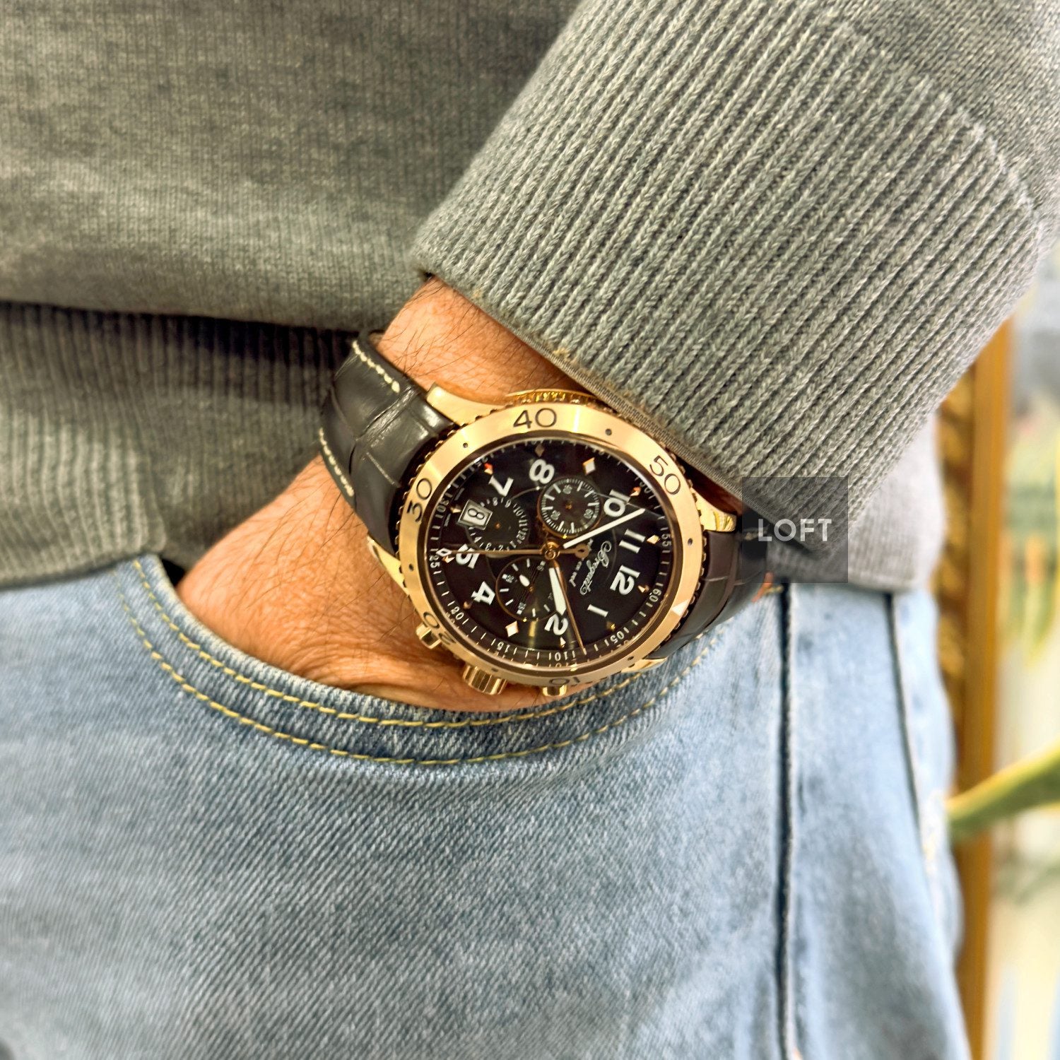 Breguet Transatlantique Type XXI Flyback Chronograph Rose Gold 42 mm