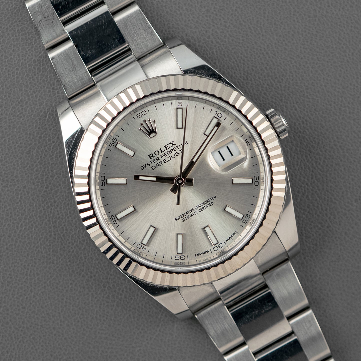 Rolex Datejust 41 Ref. 126334 Silver Dial White Gold Bezel
