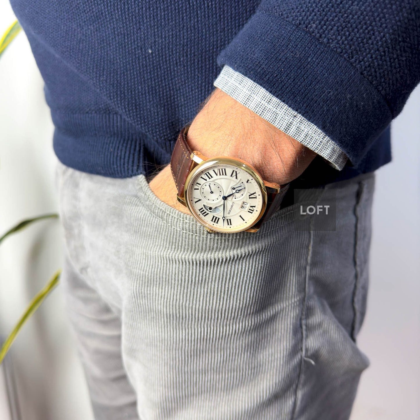 Cartier Rotonde de Cartier Large Date Retrograde Rose Gold 42 mm