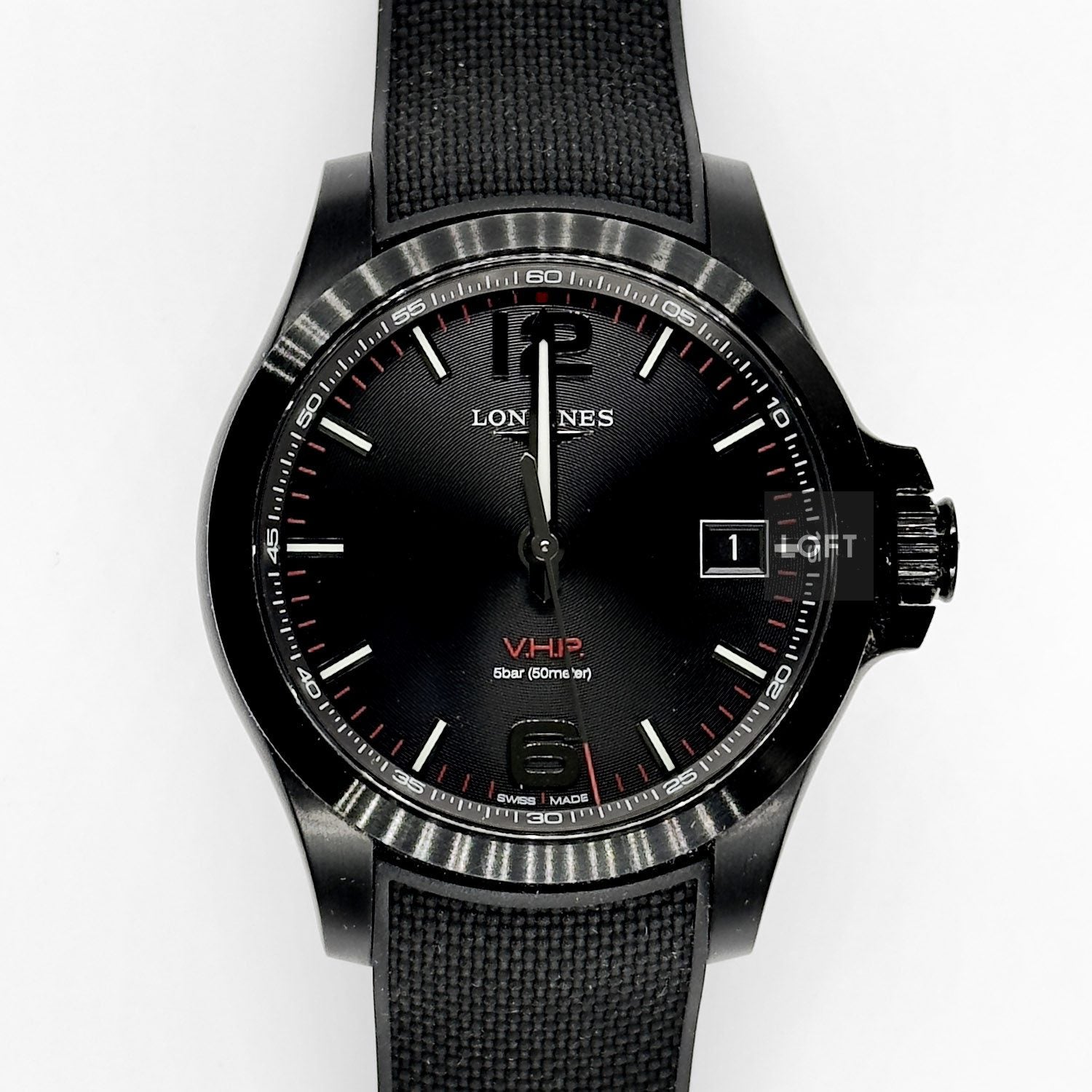 Longines Conquest V.H.P. Quartz Black Dial 41 mm