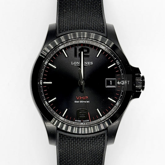 Longines Conquest V.H.P. Quartz Black Dial 41 mm