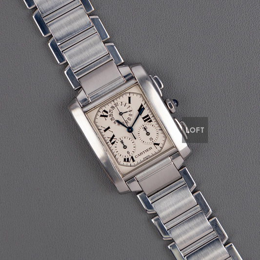 Cartier Tank Française Chronoflex White Dial Quartz 28 mm