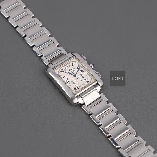 Cartier Tank Française Chronoflex White Dial Quartz 28 mm