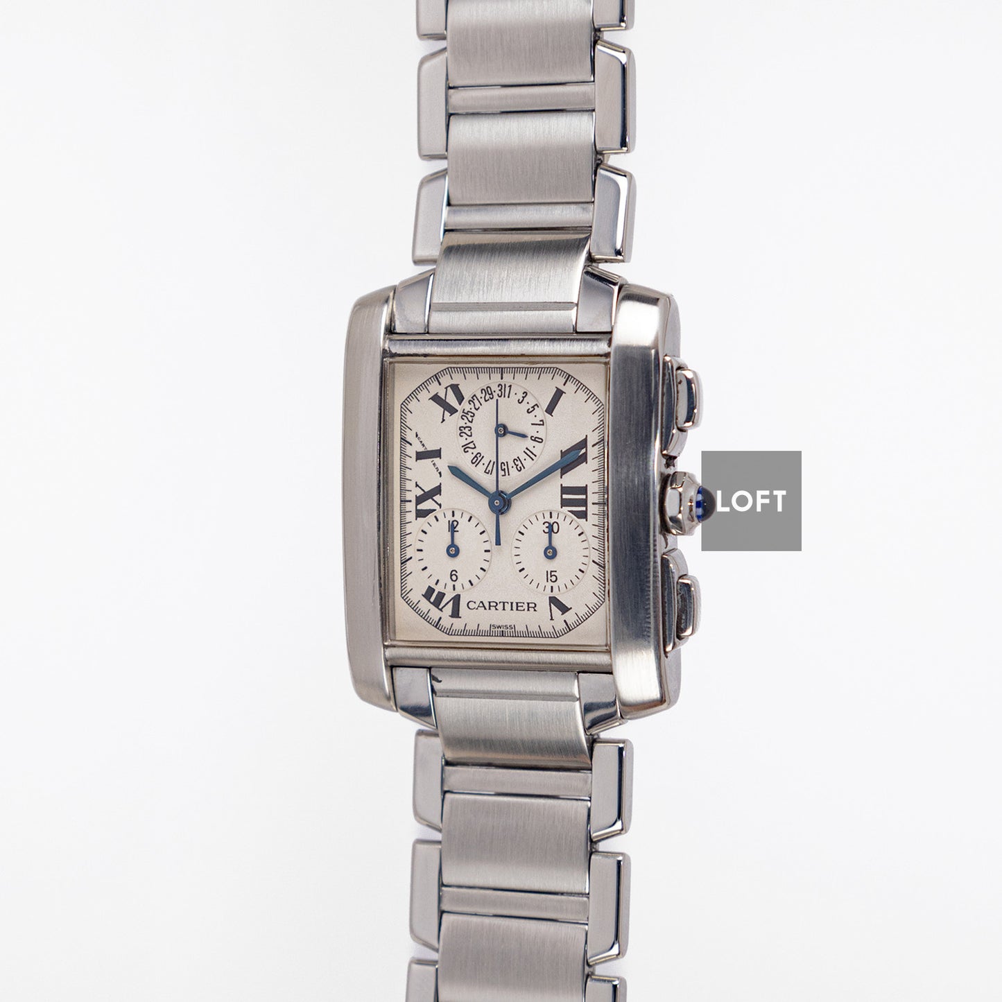 Cartier Tank Française Chronoflex White Dial Quartz 28 mm