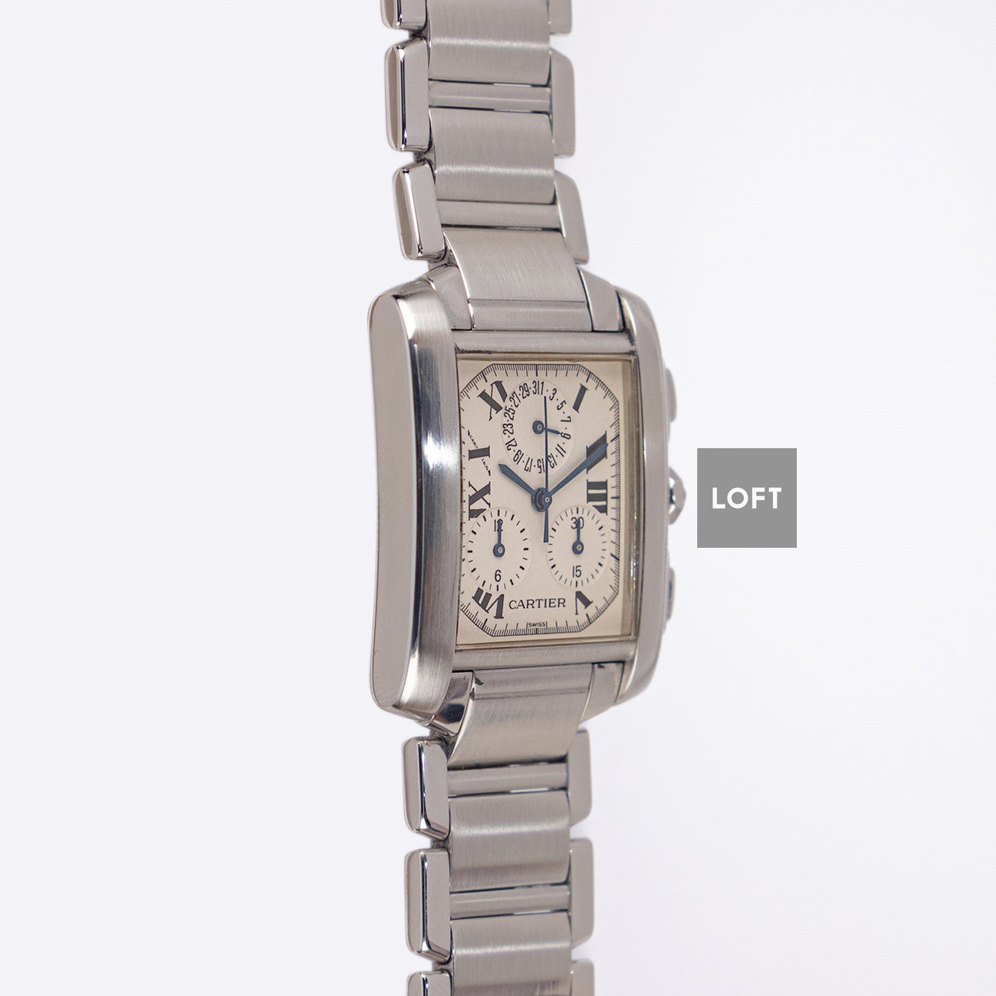 Cartier Tank Française Chronoflex White Dial Quartz 28 mm