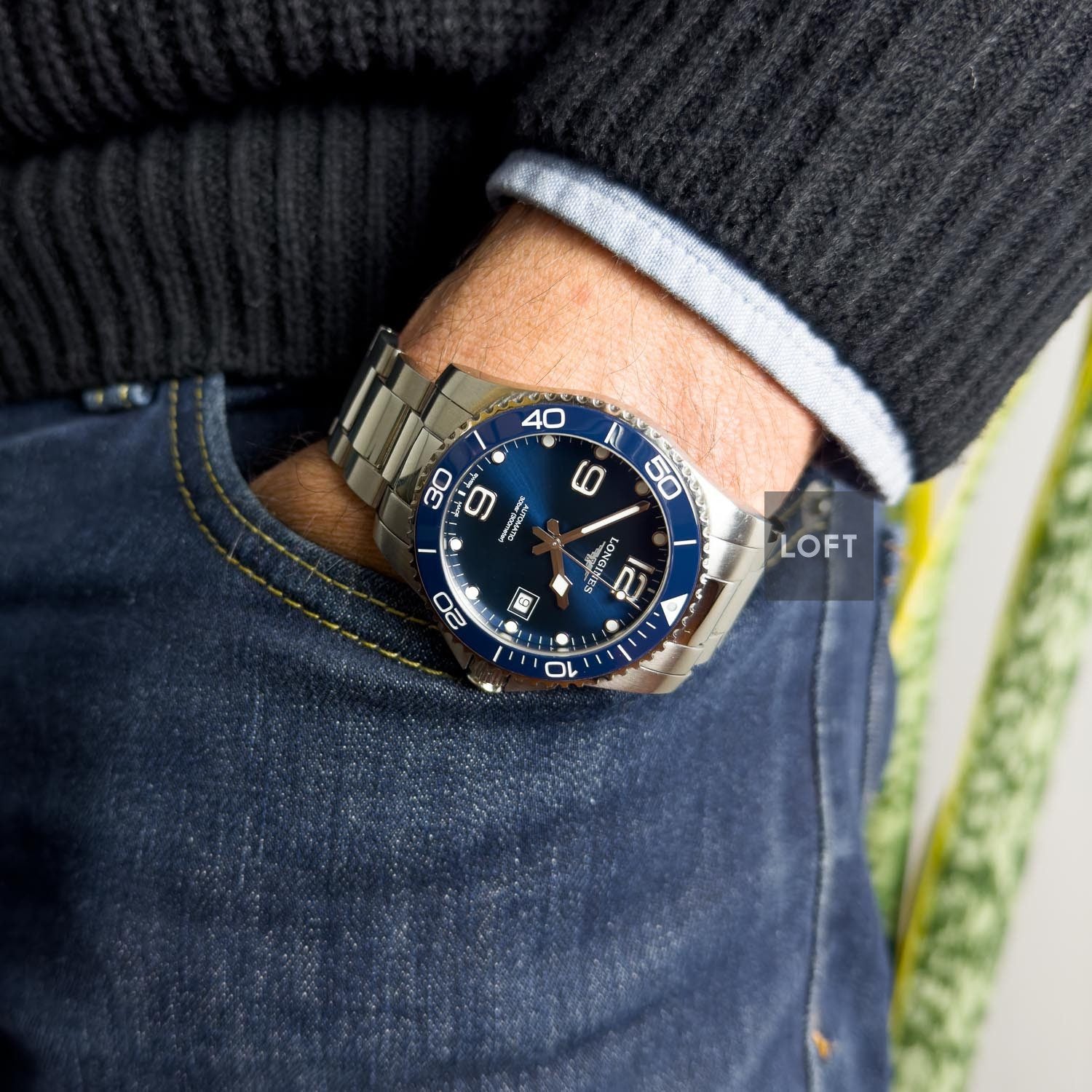 Longines HydroConquest Automatic Ceramic Bezel Blue Dial 41 mm