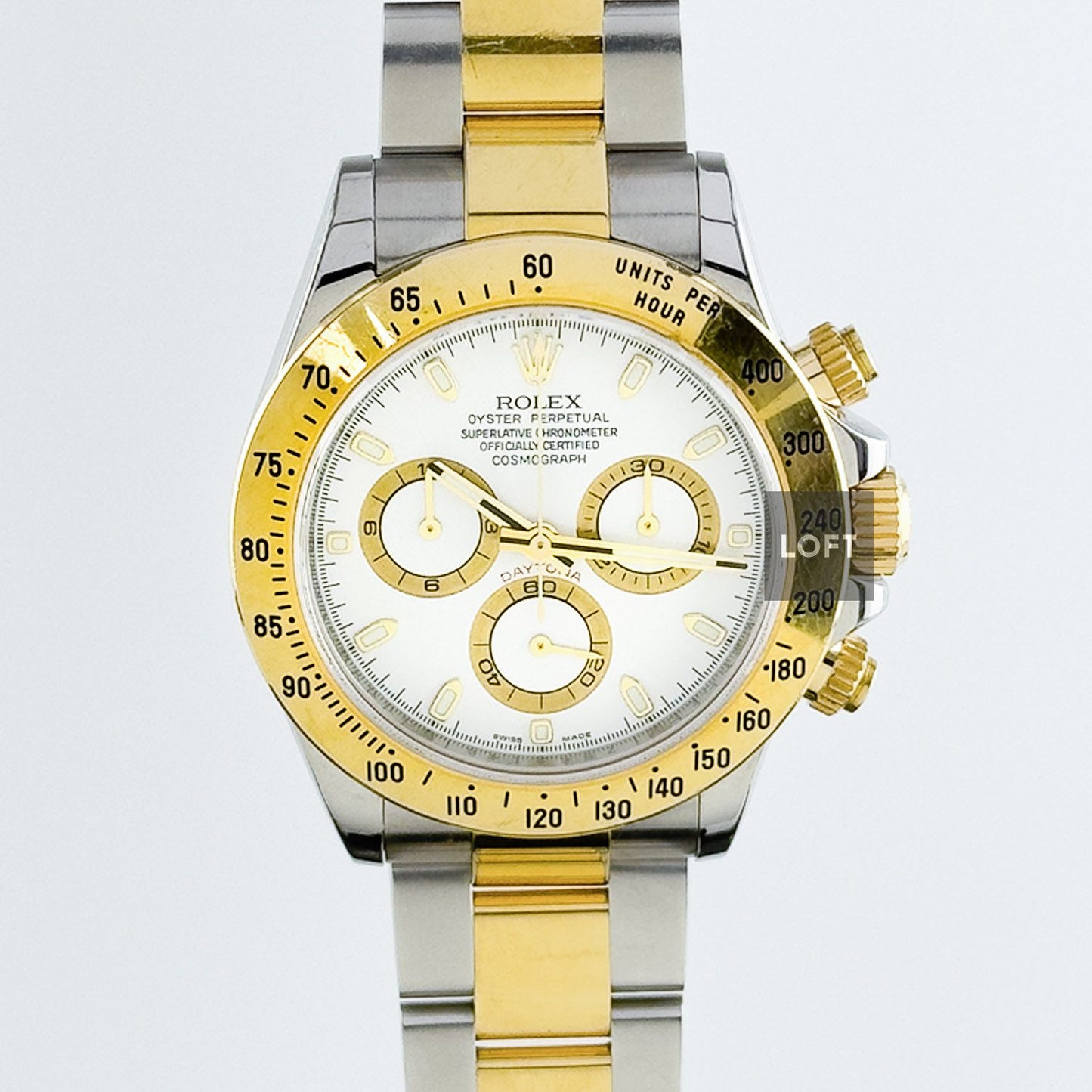 Rolex Cosmograph Daytona Rolesor White Dial 40 mm