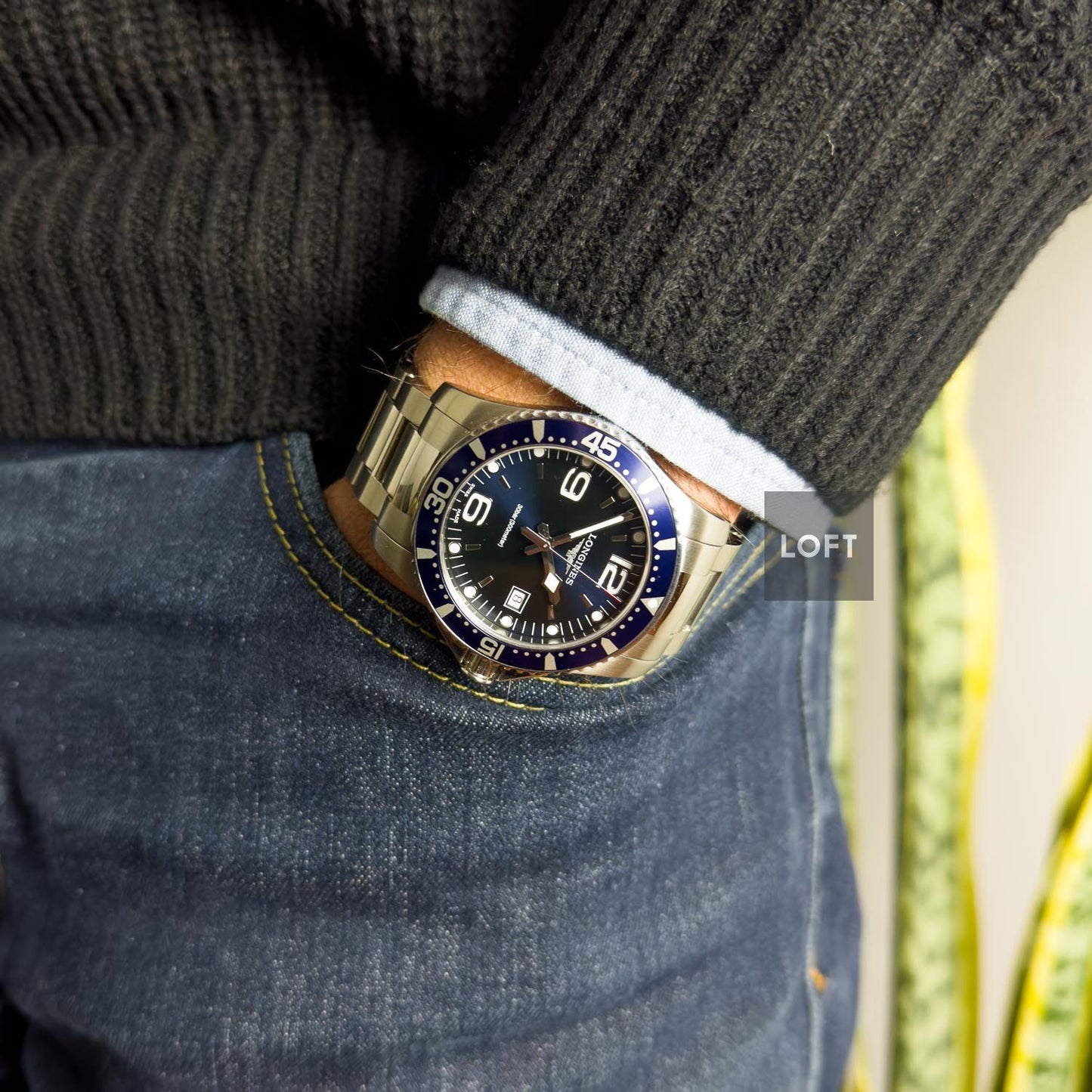 Longines HydroConquest Quartz Sunburst Blue Dial 41 mm