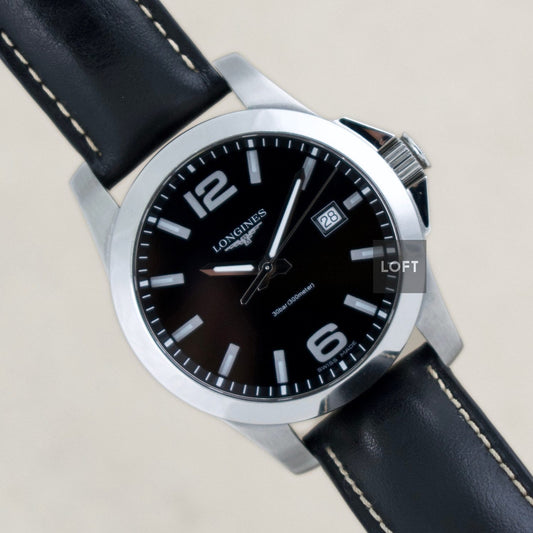 Longines Conquest Quartz Date 300 m Black Dial 41 mm