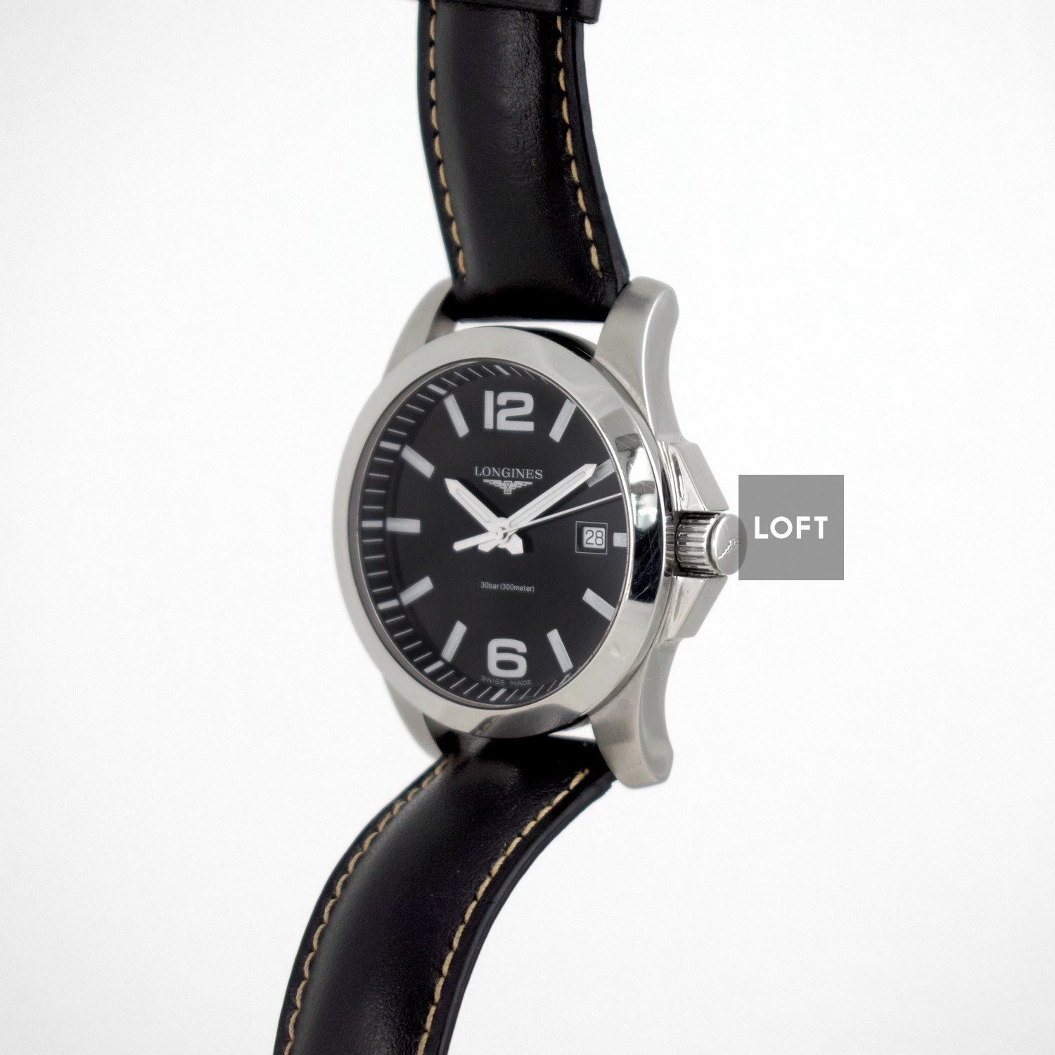 Longines Conquest Quartz Date 300 m Black Dial 41 mm