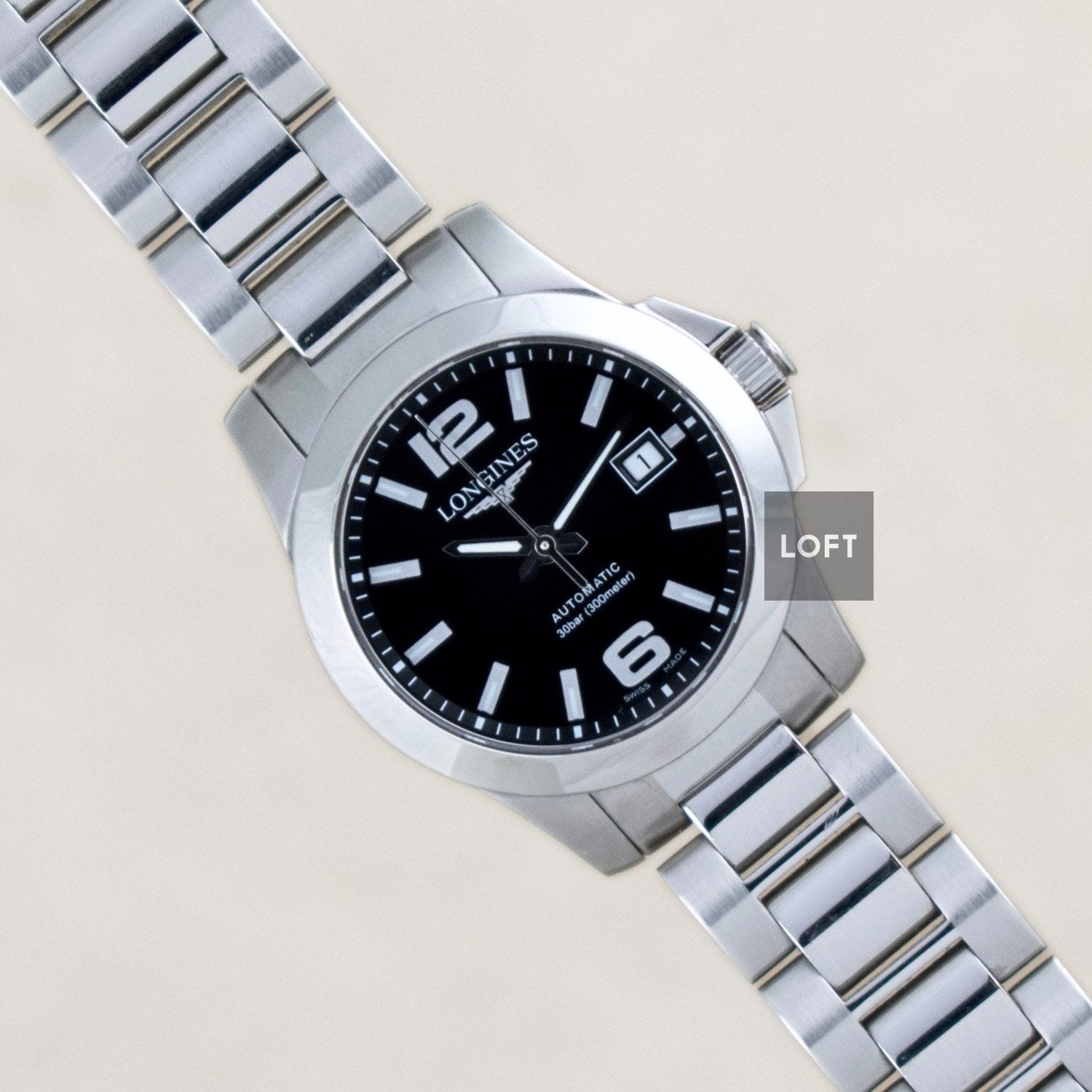 Longines Conquest Automatic Black Dial Ladies 29,5 mm