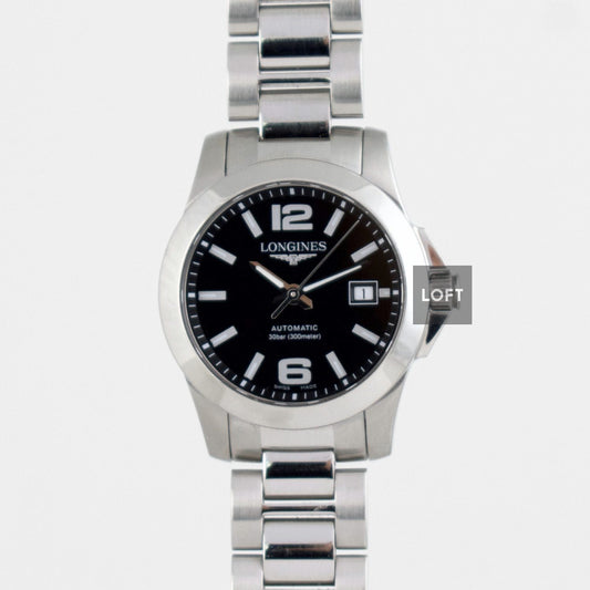 Longines Conquest Automatic Black Dial Ladies 29,5 mm