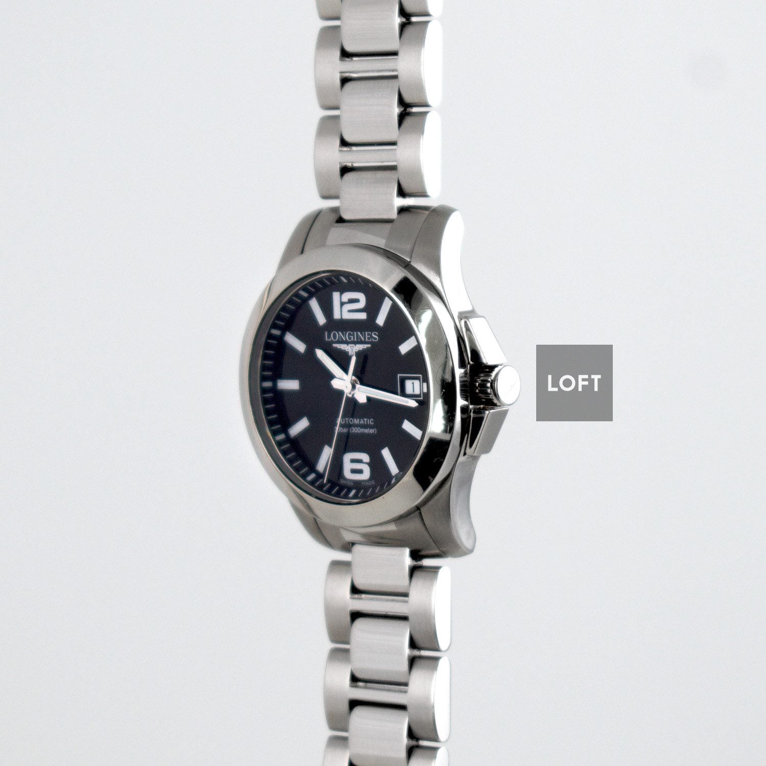 Longines Conquest Automatic Black Dial Ladies 29,5 mm