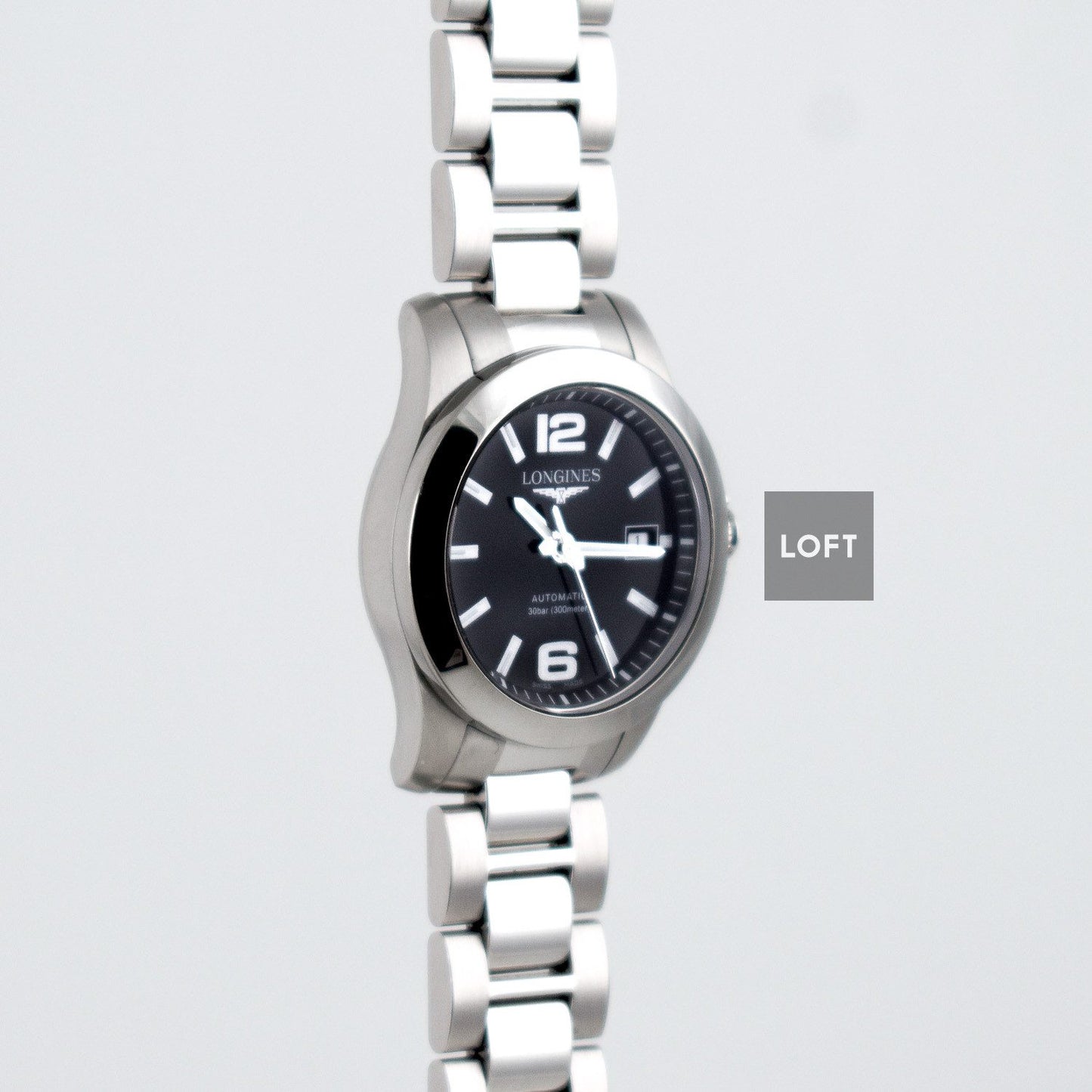Longines Conquest Automatic Black Dial Ladies 29,5 mm