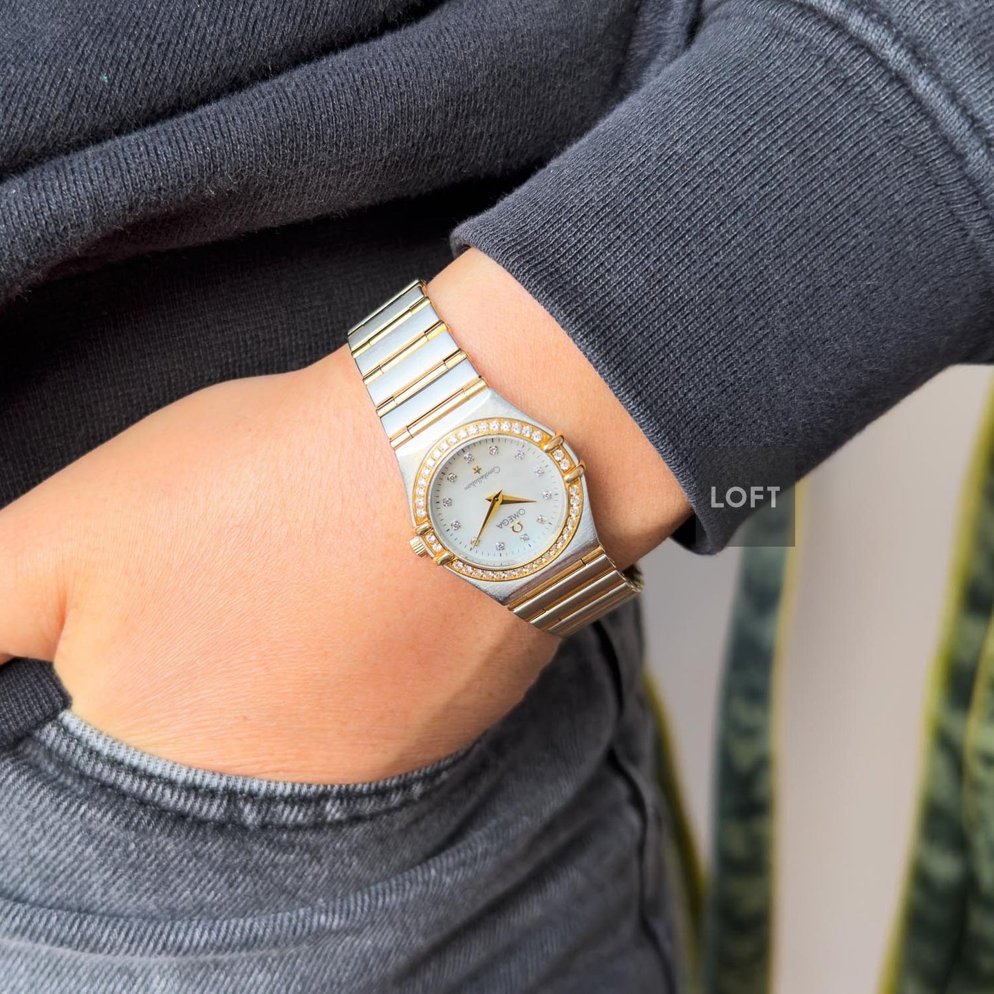 Omega Constellation Quartz Steel/Gold Full Bar 22,5 mm