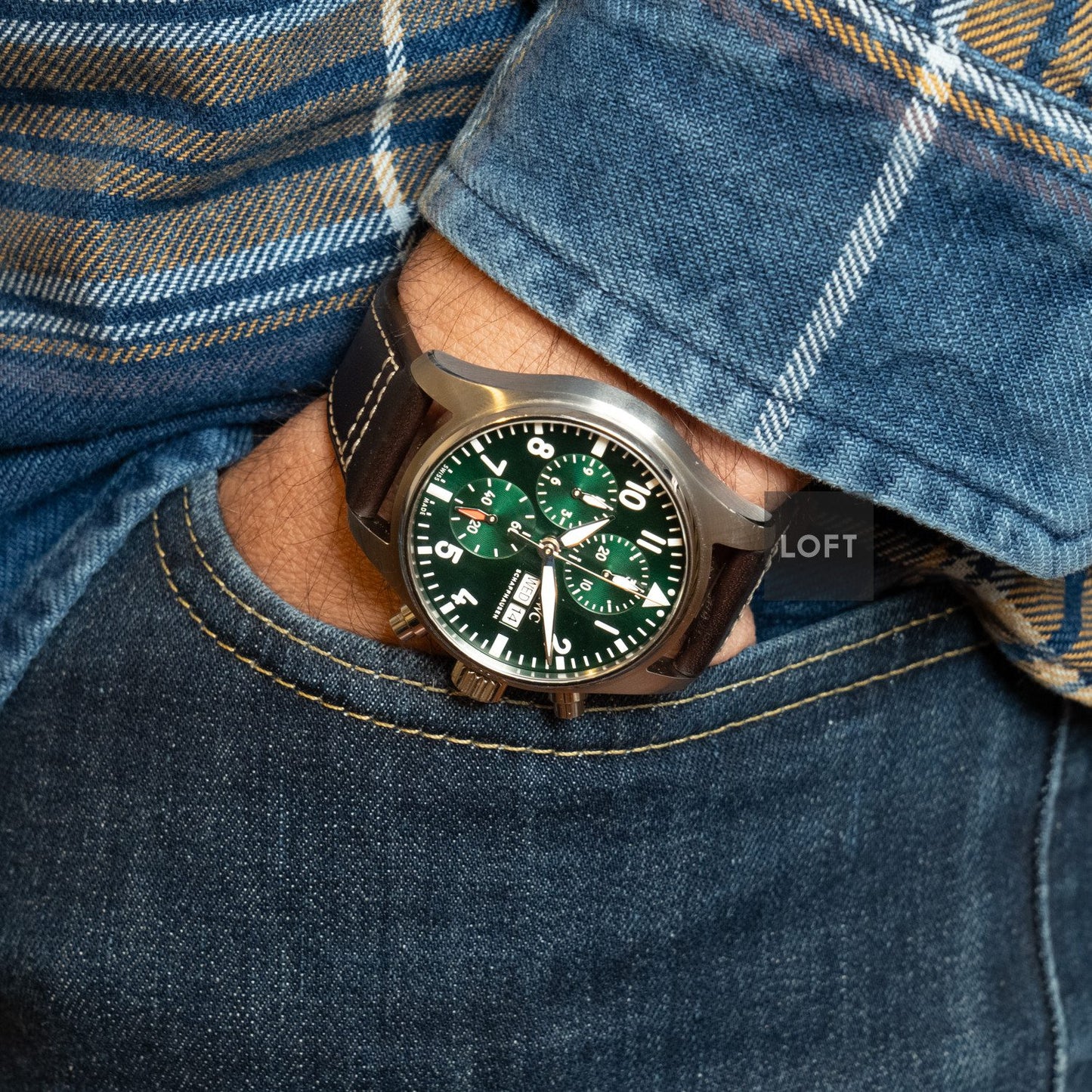 IWC Pilot's Watch Chronograph Green Dial 41 mm