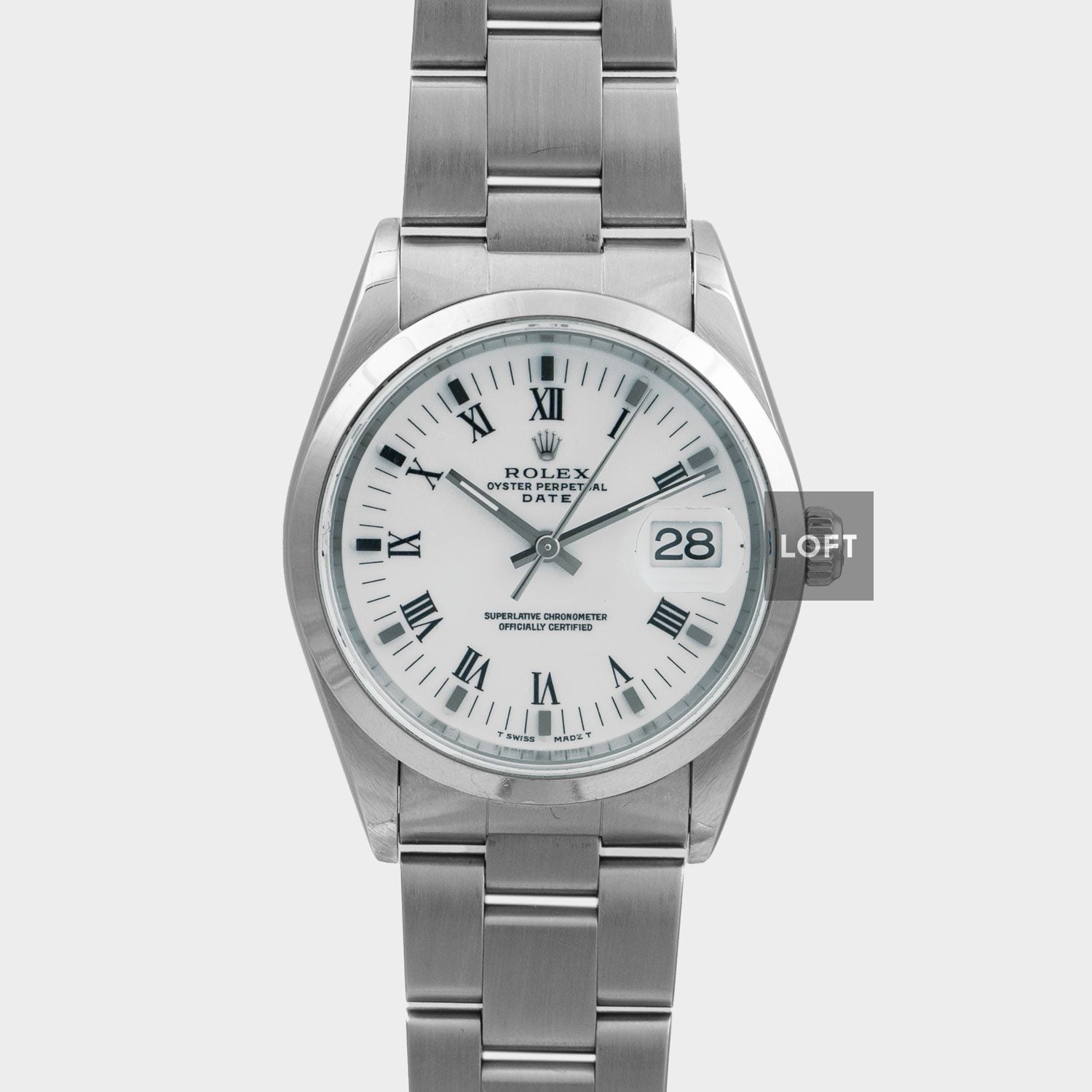 Rolex Oyster Perpetual Date 15200 Roman 34 mm