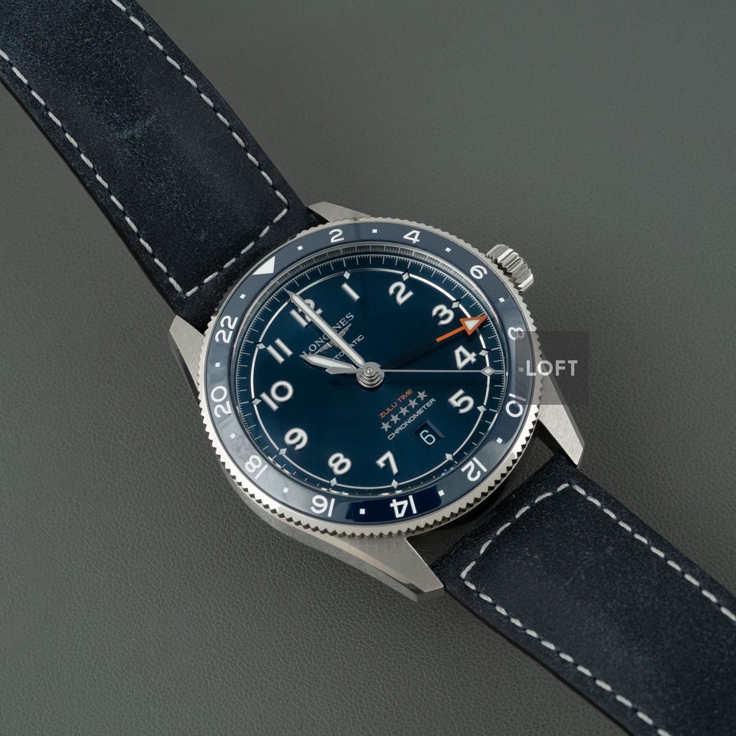 Longines Spirit Zulu Time Automatic Blue Dial 42 mm