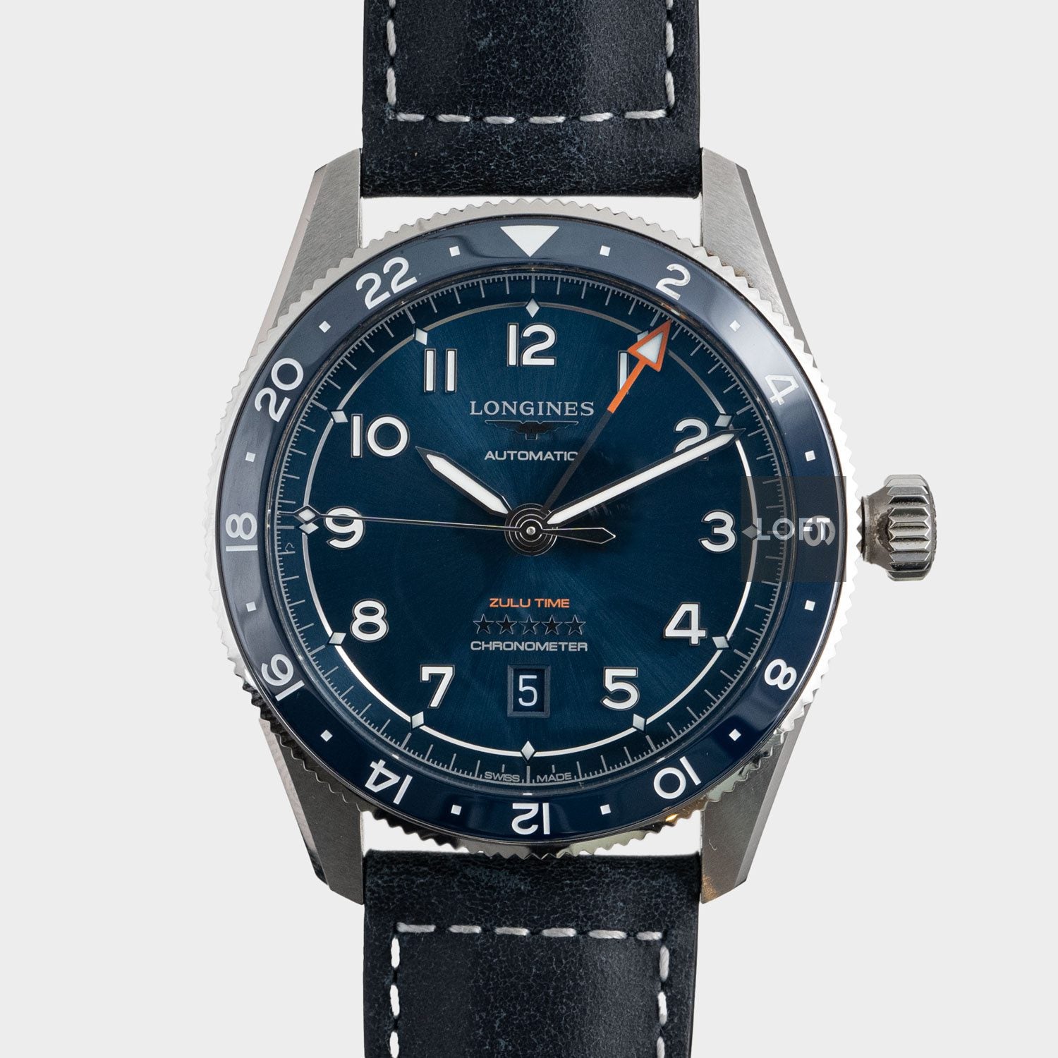 Longines Spirit Zulu Time Automatic Blue Dial 42 mm