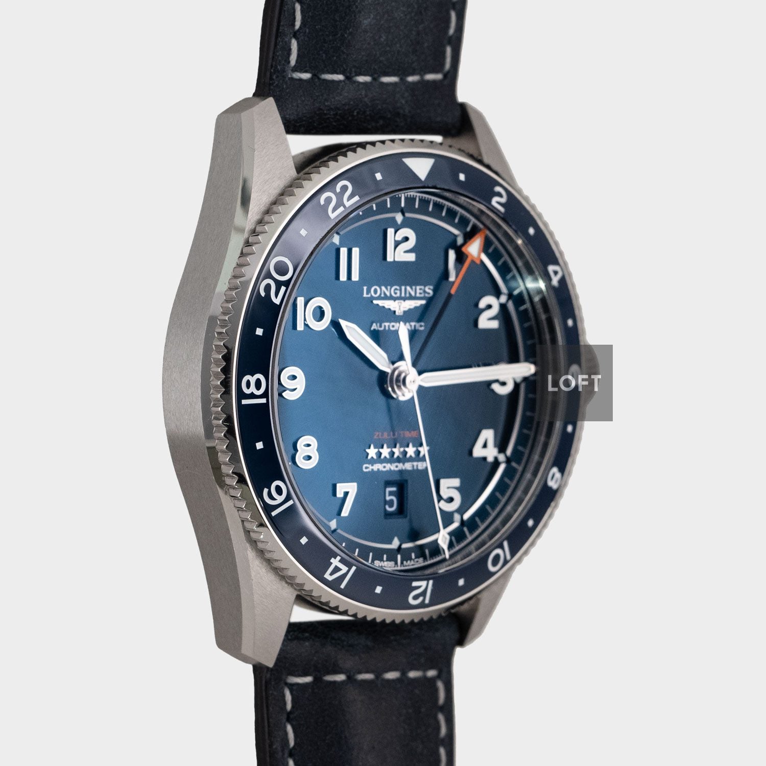 Longines Spirit Zulu Time Automatic Blue Dial 42 mm
