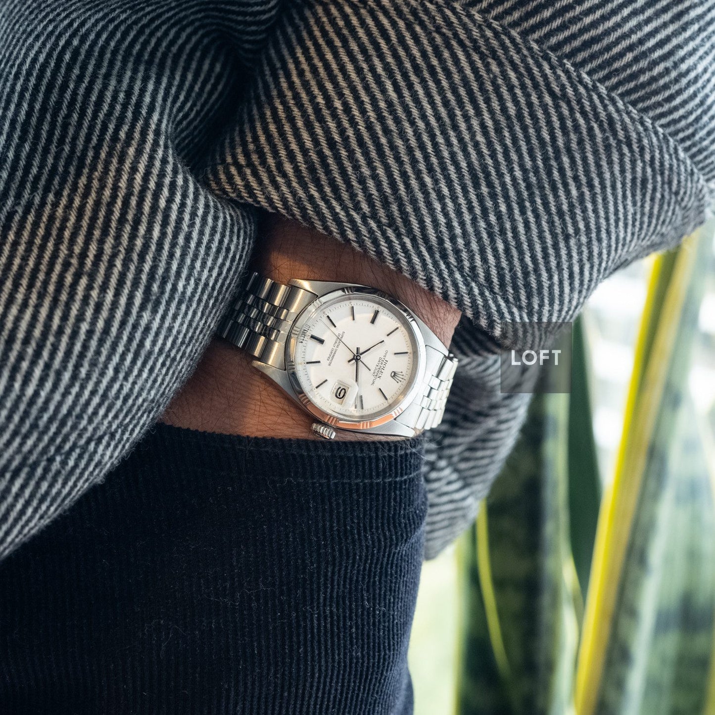 Rolex Datejust 1603 White Dial Bamboo Bezel 36 mm